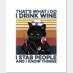 Cat Nurse Coffee Drink Coffee Stab People Posters and Art